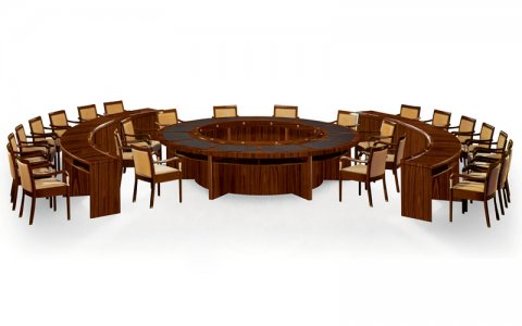圆形会议台